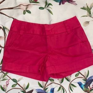 Alice and Olivia hot pink shorts